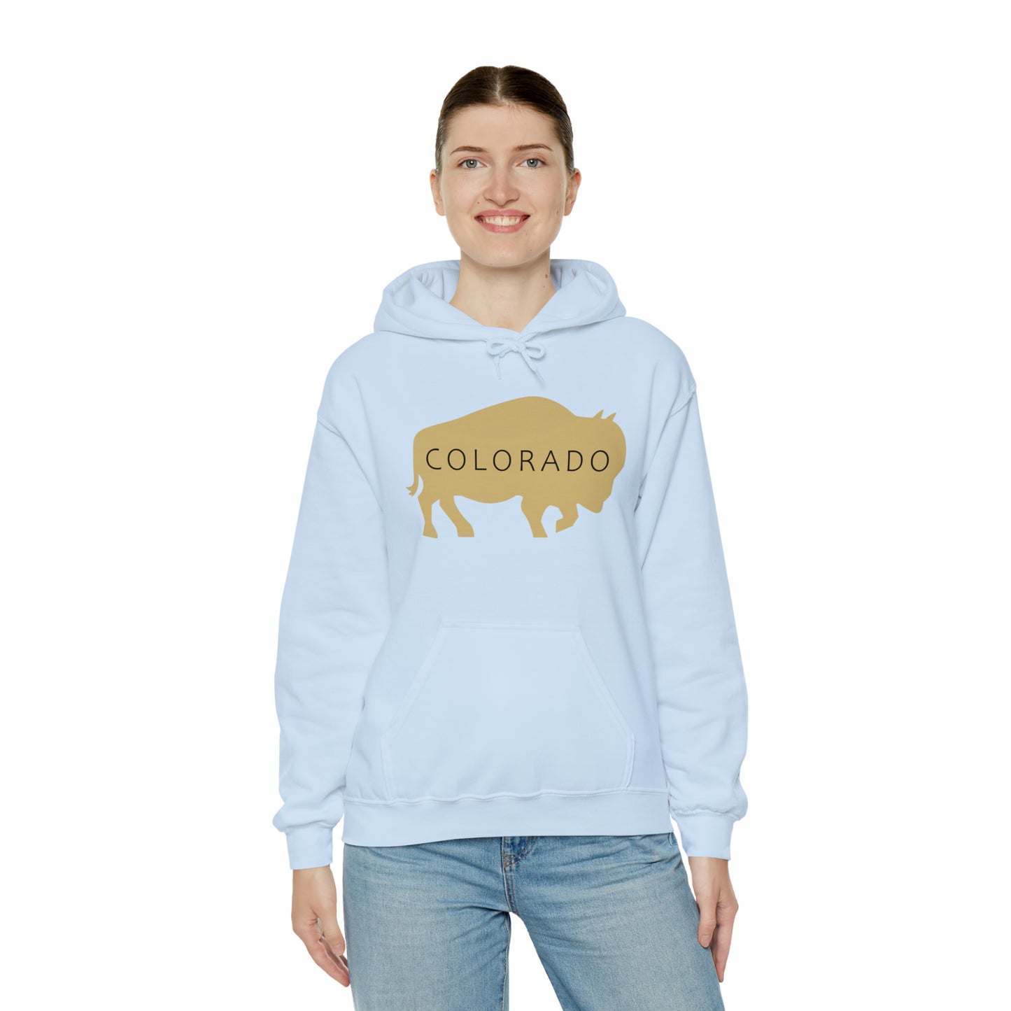 Colorado - Buffalo Silhouette - Unisex Heavy Blend™ Hooded Sweatshirt