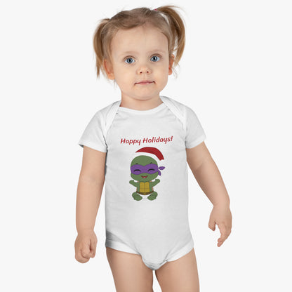 Happy Holiday - Turtle - Onesie® Organic Baby Bodysuit