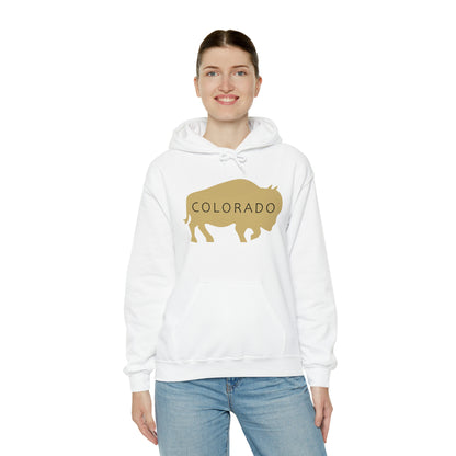 Colorado - Buffalo Silhouette - Unisex Heavy Blend™ Hooded Sweatshirt