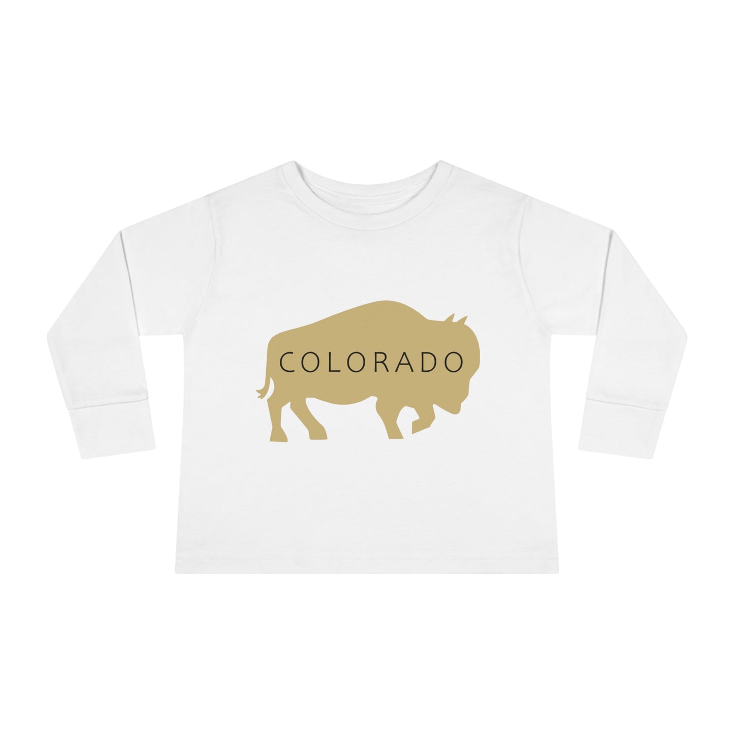 Colorado - Buffalo Silhouette - Toddler Long Sleeve Tee