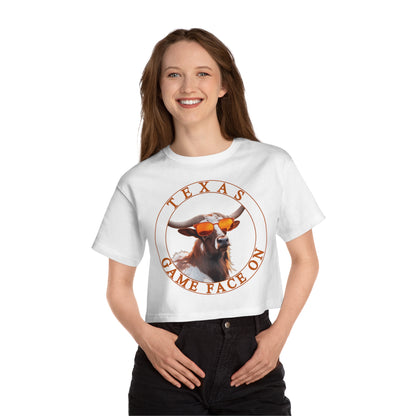 Texas - Game Face On - Women's Heritage Cropped T-Shirt