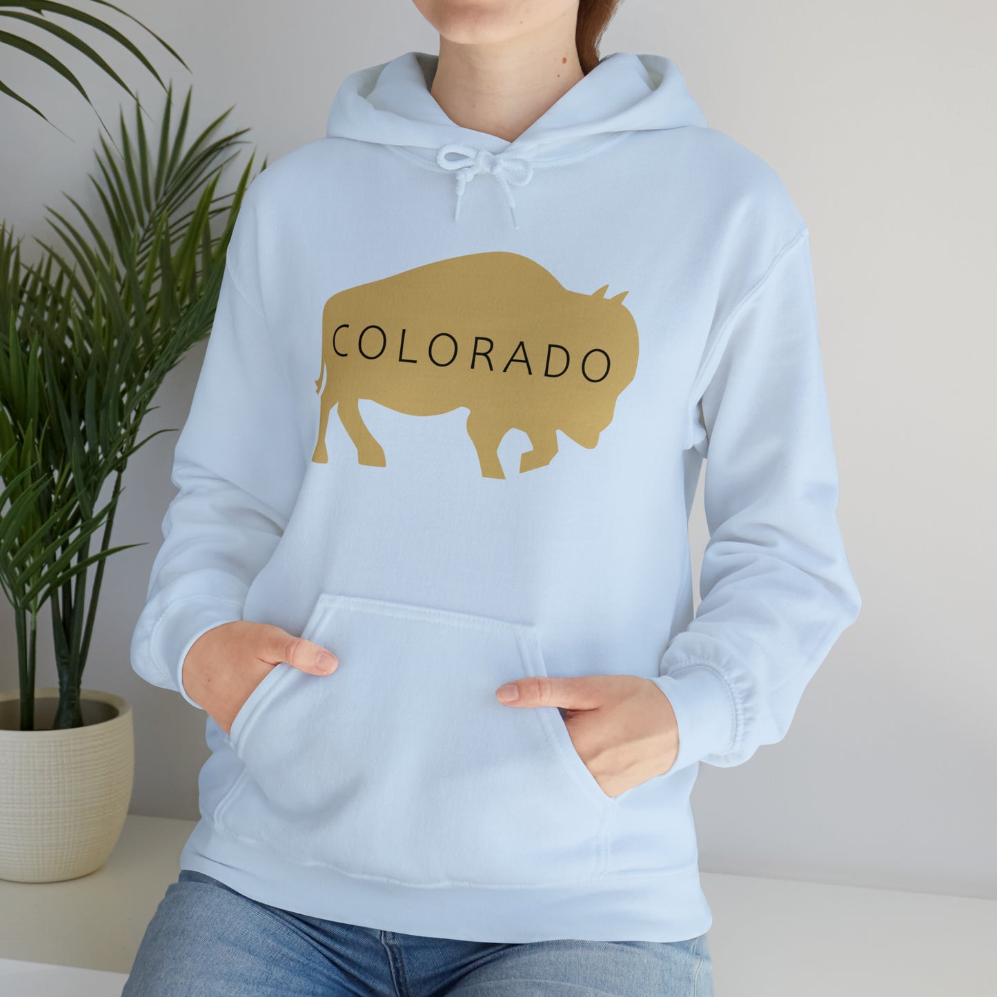 Colorado - Buffalo Silhouette - Unisex Heavy Blend™ Hooded Sweatshirt