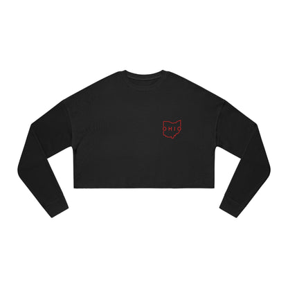 Ohio - State Outline - Women's Cropped Sweatshirt