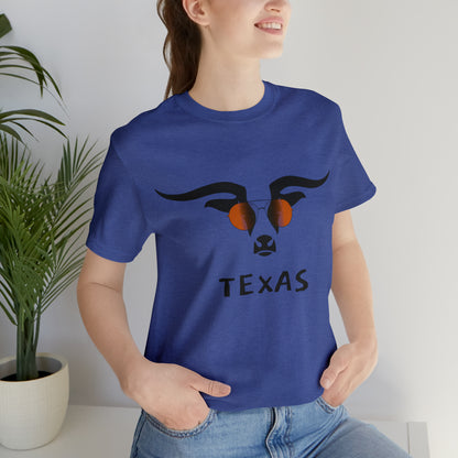 Texas - Longhorn Sunglasses - Unisex Jersey Short Sleeve Tee