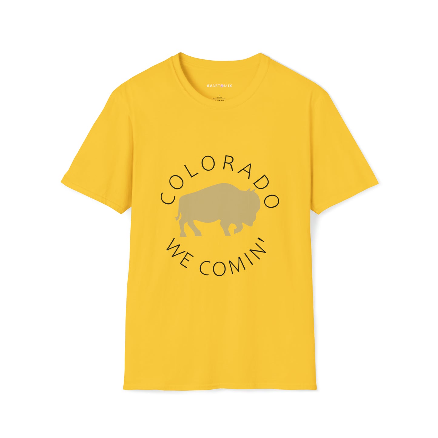 Colorado - Buffalo We Comin Circle - Unisex Softstyle T-Shirt