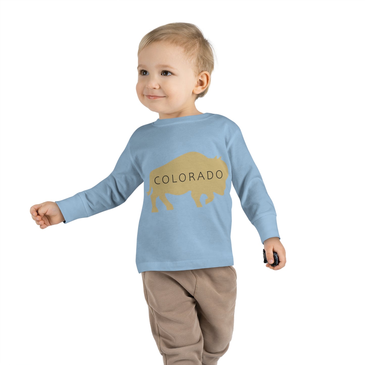 Colorado - Buffalo Silhouette - Toddler Long Sleeve Tee