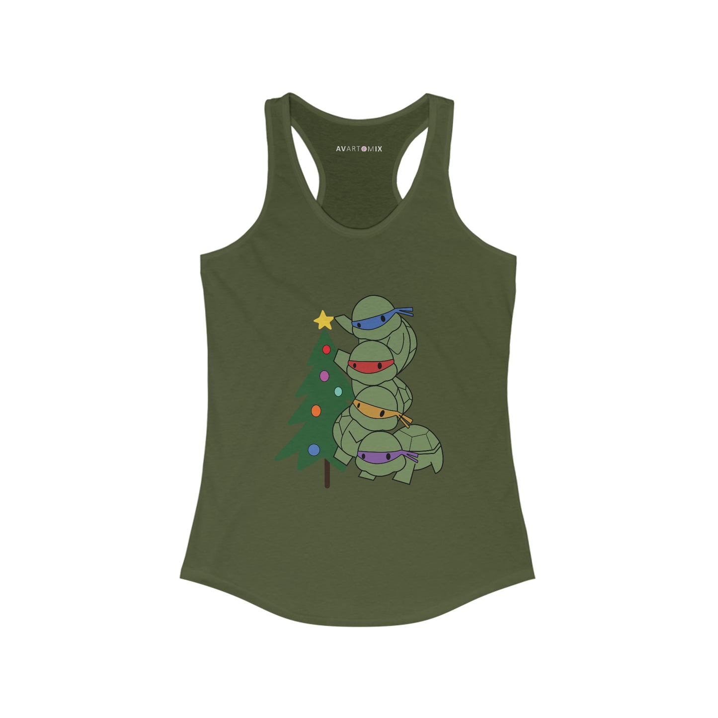 Turtles and Tree - Women's Ideal Racerback Tank