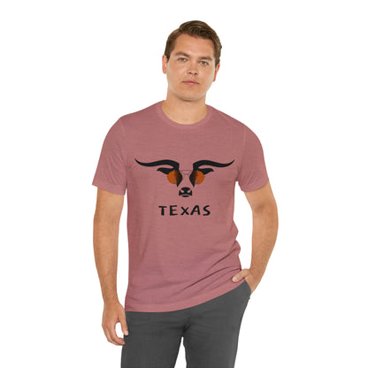 Texas - Longhorn Sunglasses - Unisex Jersey Short Sleeve Tee