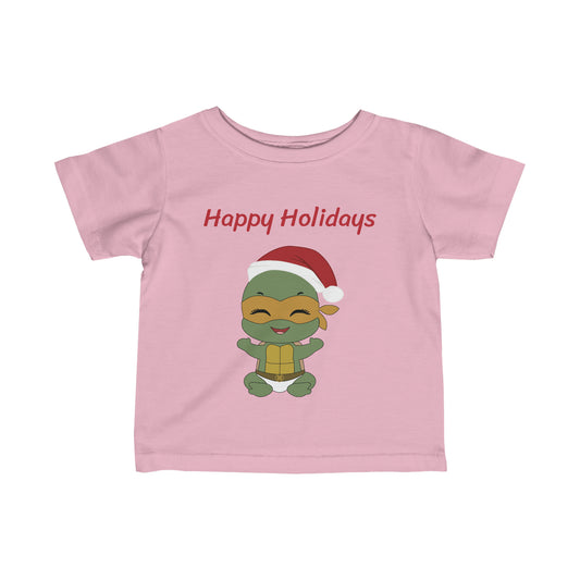 Happy Holidays - Michaelangelo - Infant Fine Jersey Tee