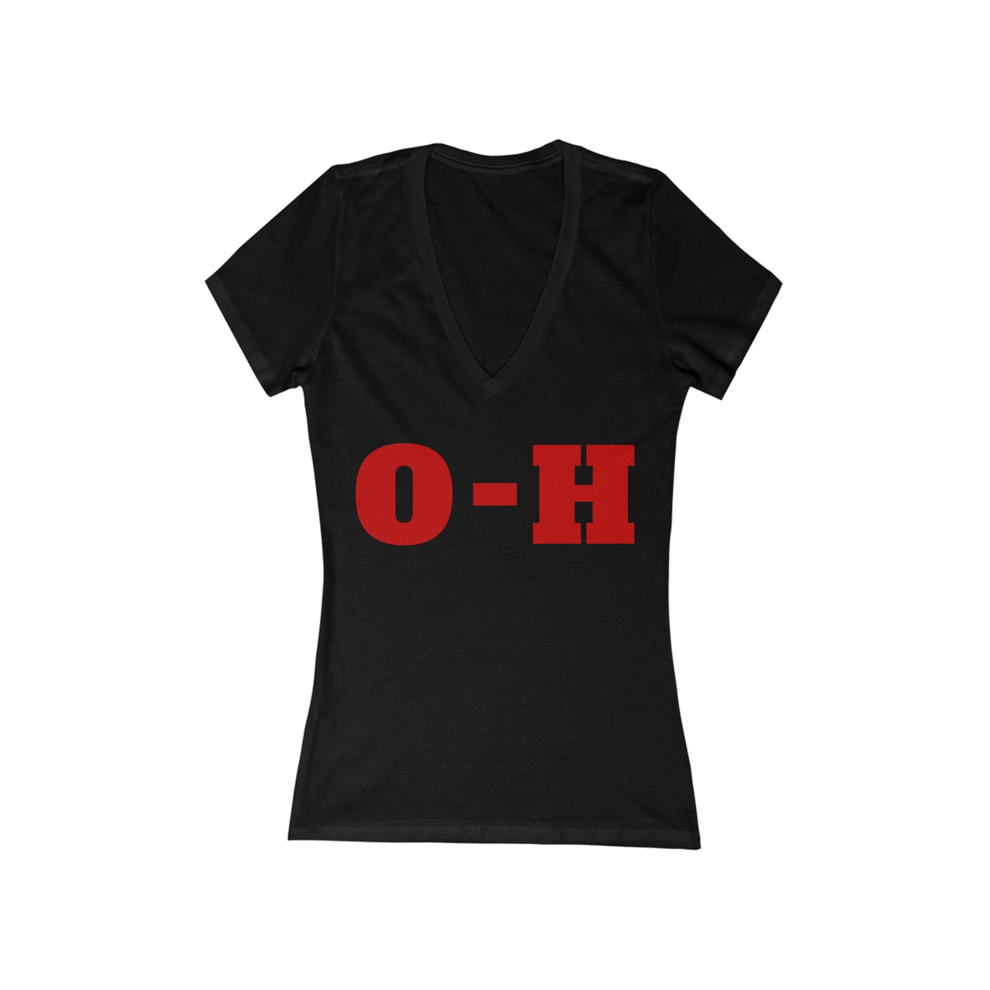 Ohio - Women's Jersey Short Sleeve Deep V-Neck Tee