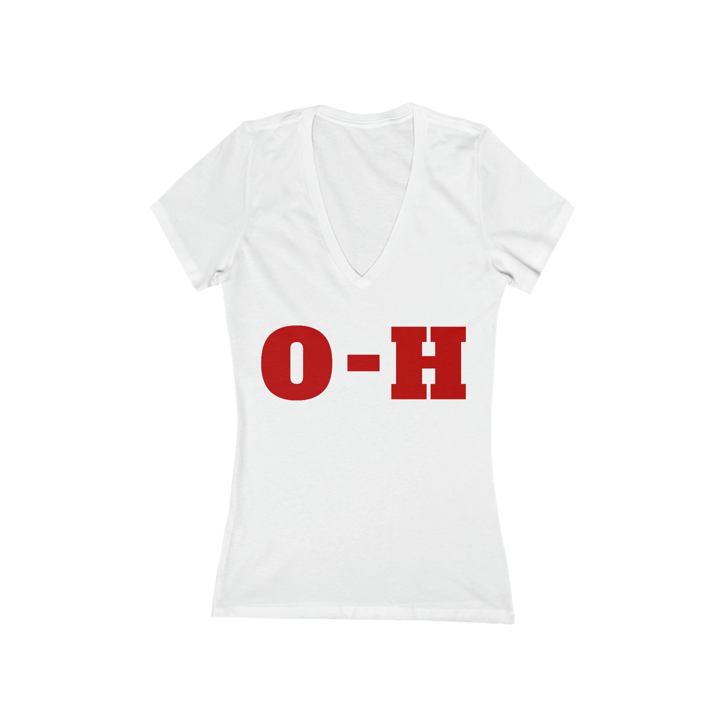 Ohio - Women's Jersey Short Sleeve Deep V-Neck Tee