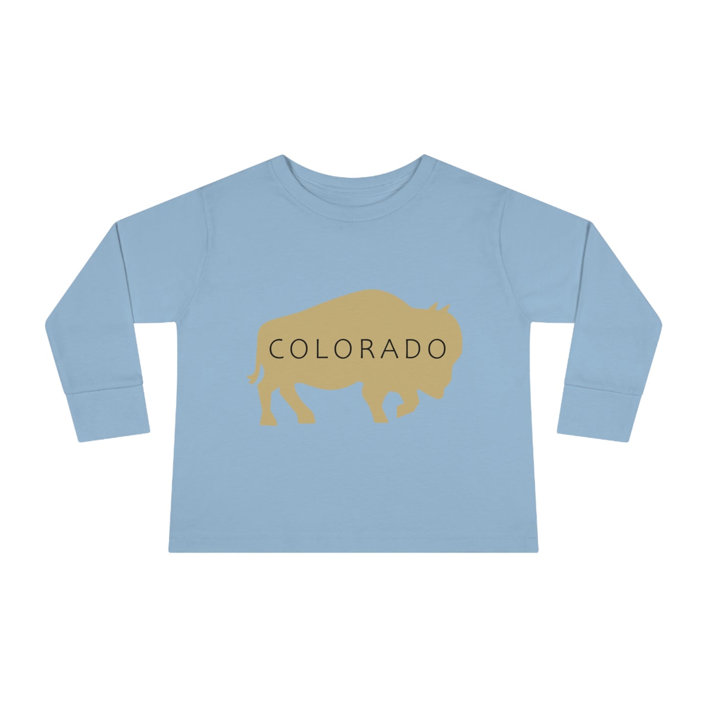 Colorado - Buffalo Silhouette - Toddler Long Sleeve Tee