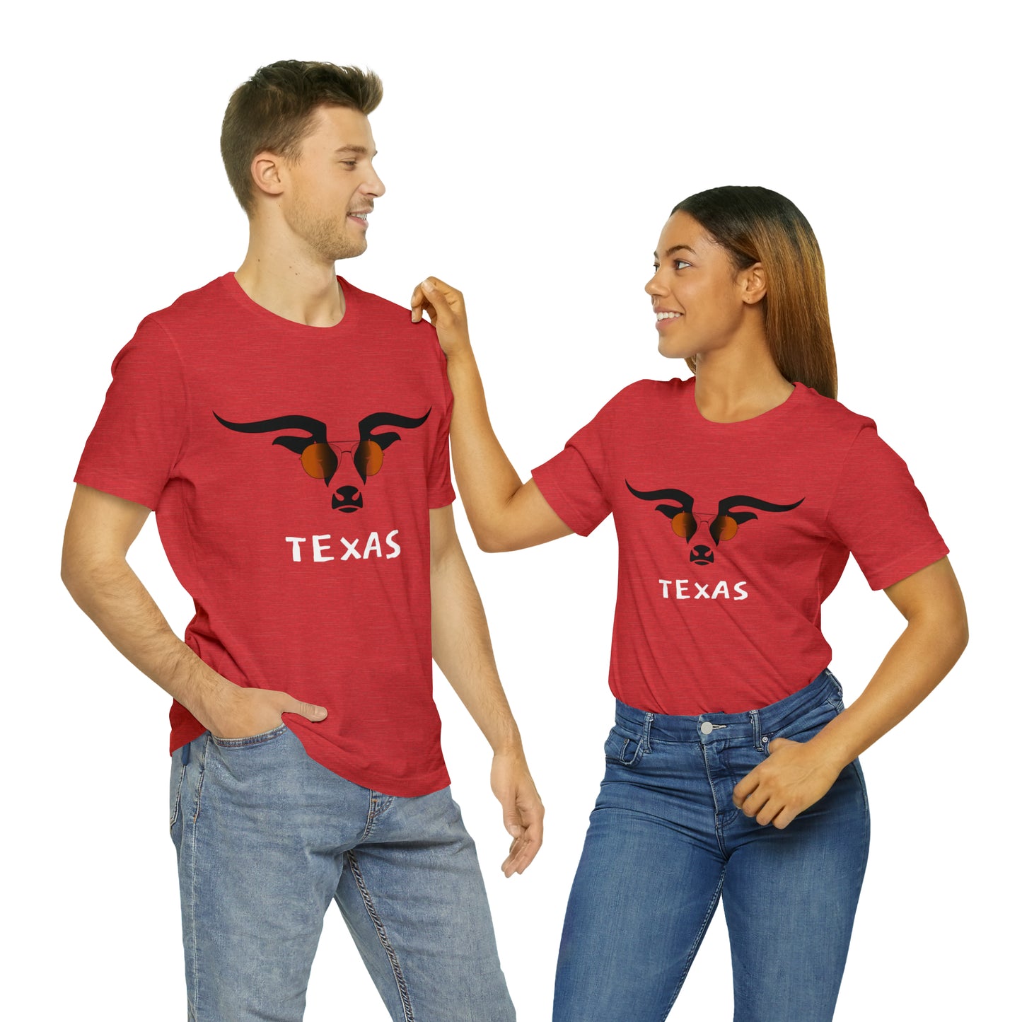 Texas - Longhorn Sunglasses - Unisex Jersey Short Sleeve Tee