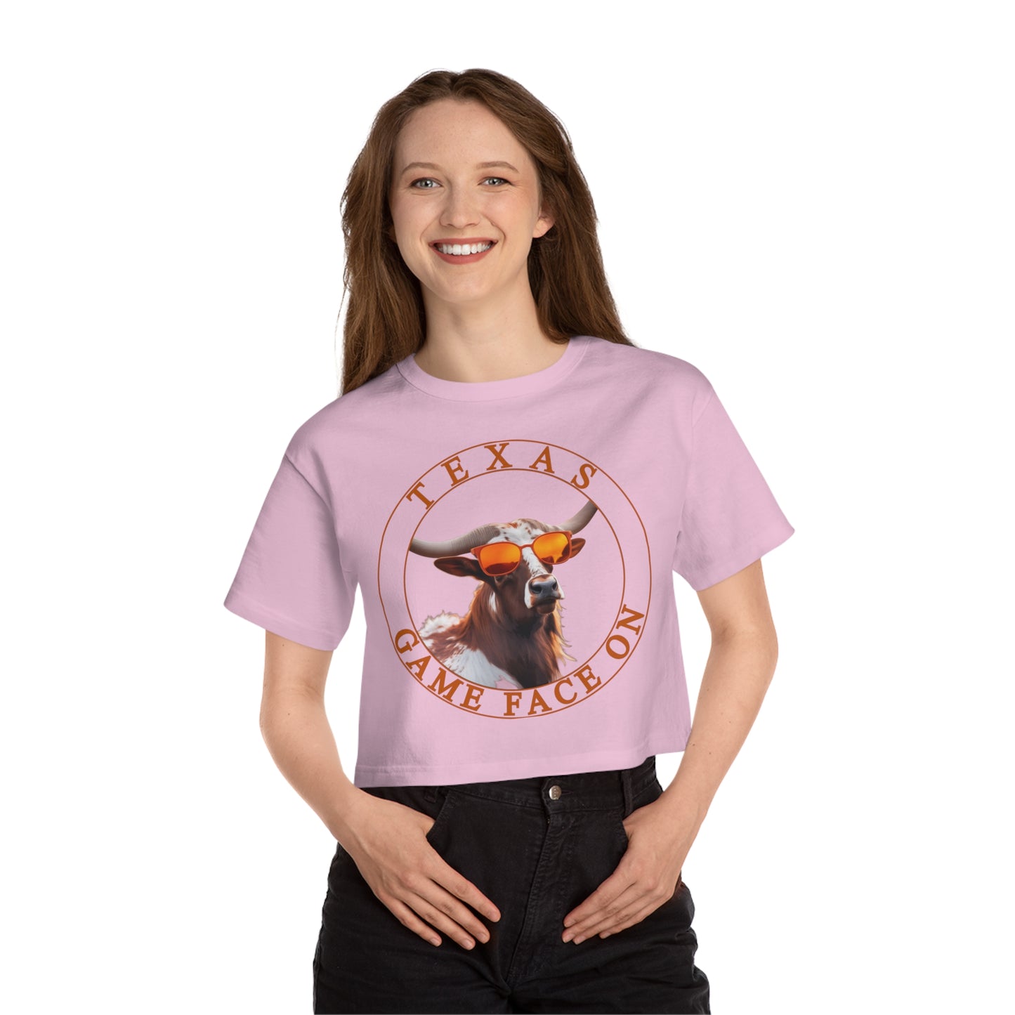 Texas - Game Face On - Women's Heritage Cropped T-Shirt