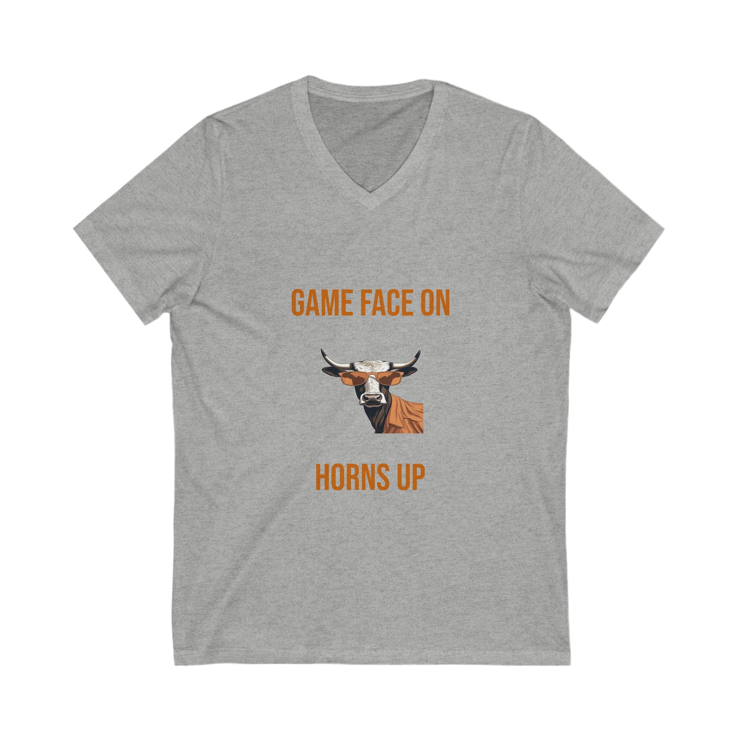 Longhorns - Unisex Jersey Short Sleeve V-Neck Tee