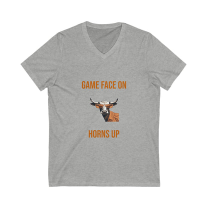 Longhorns - Unisex Jersey Short Sleeve V-Neck Tee