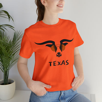 Texas - Longhorn Sunglasses - Unisex Jersey Short Sleeve Tee