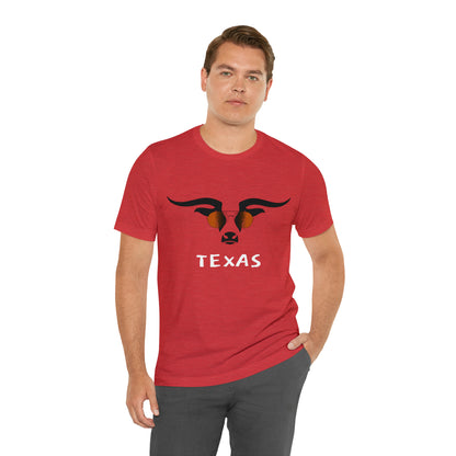 Texas - Longhorn Sunglasses - Unisex Jersey Short Sleeve Tee